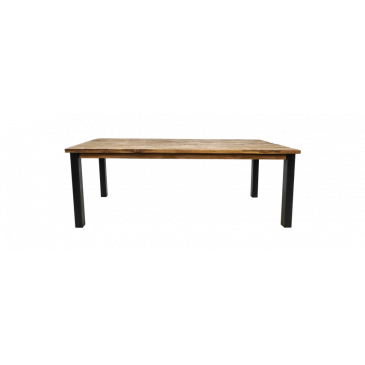 HSM Collection Eettafel Rechthoekig Atlanta 220cm Naturel/Zwart Teak/Metaal