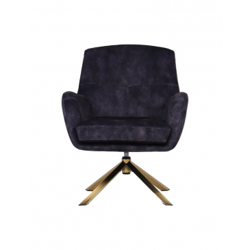 HSM Collection Fauteuil Cleveland Grijs/Goud Adore/Metaal