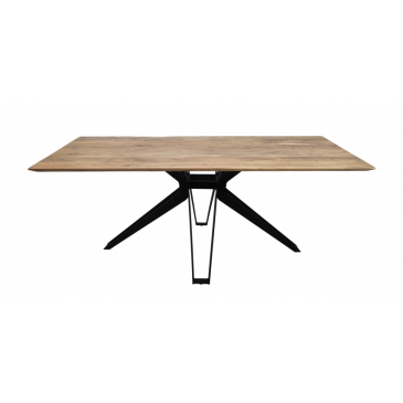 HSM Collection Eettafel Rechthoekig Zurich 180cm Naturel/Zwart Acaciahout/Metaal