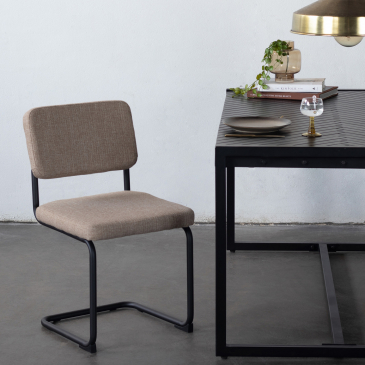 Stoel Liz Taupe Bouclé - Giga Meubel 