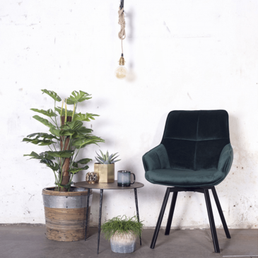 Stoel Shannon Velvet Groen Draaibaar - Giga Meubel 