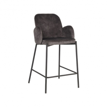 LABEL51 Barkruk Jari Antraciet Velours