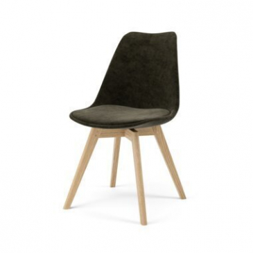 Tenzo Eetkamerstoel Gina/Liz Velvet Taupe Eiken