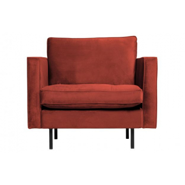 BePureHome Fauteuil Rodeo Classic Velvet Chestnut