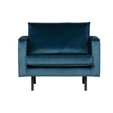 BePureHome Fauteuil Rodeo Velvet Blauw