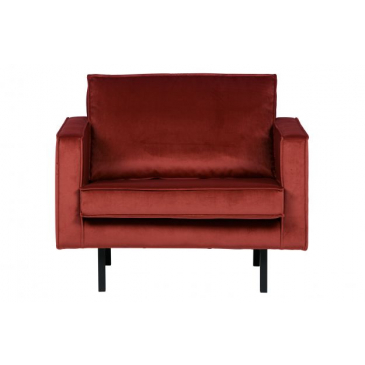 BePureHome Fauteuil Rodeo Velvet Chestnut