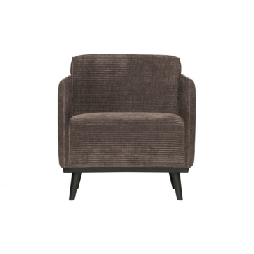 BePureHome Statement Fauteuil Met Arm Brede Platte Rib Taupe