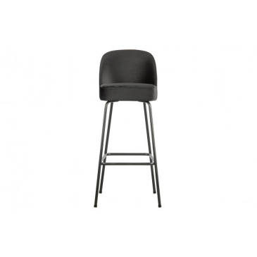 BePureHome Vogue Barstoel Velvet Inkt 80cm