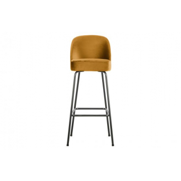 BePureHome Vogue Barstoel Velvet Mosterd 80cm