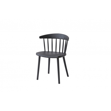 Spijlenstoel Noordwijk Zwart - Giga Meubel