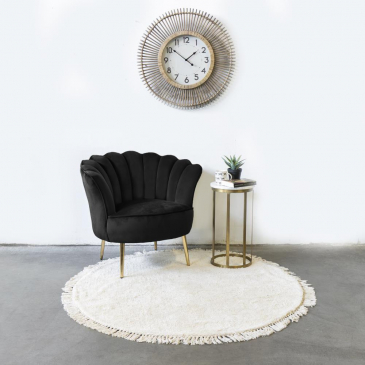 Fauteuil Jada Velvet Zwart - Giga Meubel