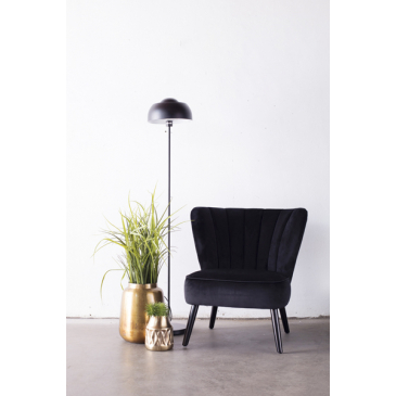 Fauteuil Shelly Velvet Zwart - Giga Meubel