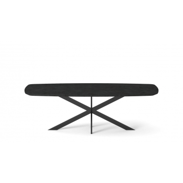 I-Catchers Tafelblad Fort Deens Ovaal Zwart Visgraat 300x120cm