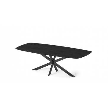 I-Catchers Tafelblad Fort Deens Ovaal Zwart Lange Planken 200x100cm