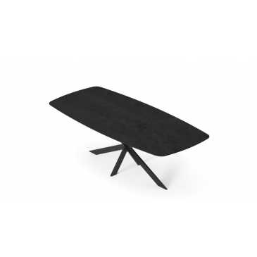 I-Catchers Tafelblad Fort Deens Ovaal Zwart Lange Planken 300x120cm