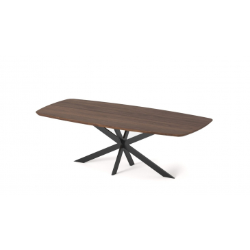 I-Catchers Tafelblad Fort Deens Ovaal Walnoot Lange Planken 200x100cm