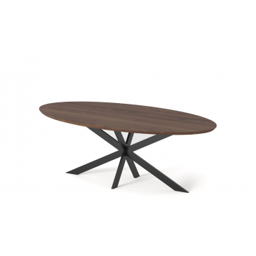 I-Catchers Tafelblad Fort Ovaal Walnoot Visgraat 300x120cm