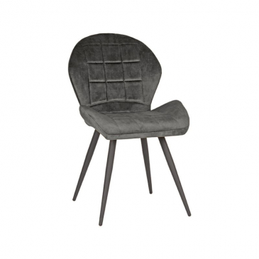 Label51 Eetkamerstoel Sil Velvet Antraciet