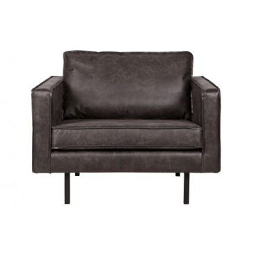 BePureHome Rodeo Fauteuil Zwart Leer