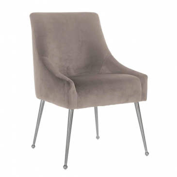 Richmond Stoel Indy Khaki Velvet Zilver