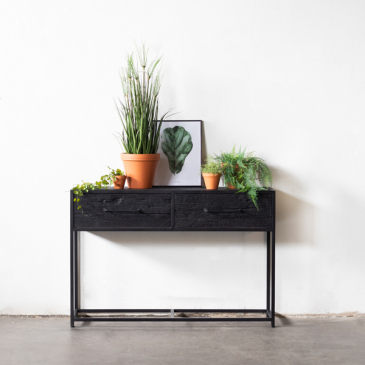 Sidetable Pure Black met Lades 120cm - Giga Meubel