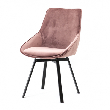 By-Boo Eetkamerstoel Beau Velvet Roze