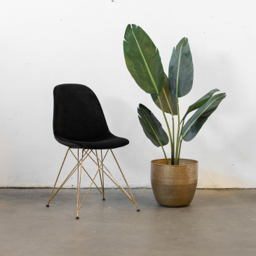 Stoel Jamie Luxe Velvet Zwart (set van 2) - Giga Meubel
