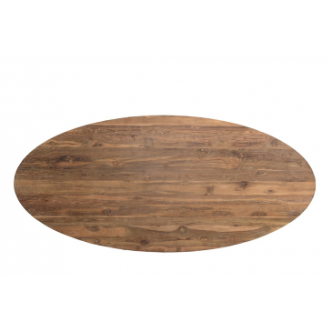 I-Catchers Tafelblad Teakhout Naturel Ovaal 200x110cm