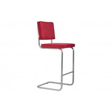 Zuiver Barstoel Ridge Rib Rood