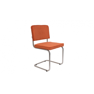 Zuiver Eetkamerstoel Brushed Rib Oranje