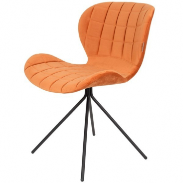 Zuiver Eetkamerstoel OMG Velvet Oranje