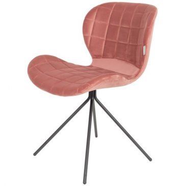 Zuiver Eetkamerstoel OMG Velvet Roze