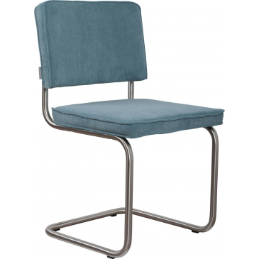 Zuiver Stoel Ridge Rib Blauw