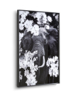Coco Maison Fotoschilderij Flower Elephant 100x68cm Zwart