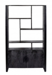 Livingfurn Wandkast Norris Zwart 110x180cm