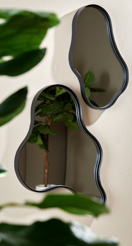 Light & Living Spiegel Suva Mat Zwart 65x63cm