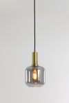 Light & Living Hanglamp Lekar Antiek Brons / Smoke Glas Ø21cm