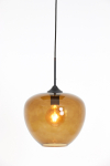 Light & Living Hanglamp Mayson Glas Bruin Ø30cm