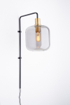 Light & Living Wandlamp Lekar Antiek Brons+Smoke Glas 35x70cm