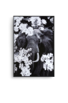 Coco Maison Fotoschilderij Flower Elephant 100x68cm Zwart