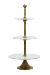 Light & Living Etagere Vermentino 3 Laags Marmer Wit 100cm