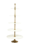 Light & Living Etagere Vermentino 5 Laags Marmer Wit 175cm