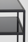 Light & Living Zuil Bilo Set van 2 Zwart IJzer Glas 80+100cm