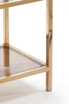 Light & Living Wandkast Lusako Open Glas & Staal Goud 100x200cm