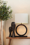 Light & Living Lampvoet Tinar Mangohout Mat Zwart 55cm