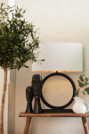 Light & Living Lampvoet Tinar Mangohout Mat Zwart 64cm