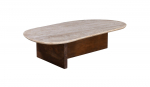 Salontafel Olaf Travertin Beige/Bruin 140cm - Giga Meubel