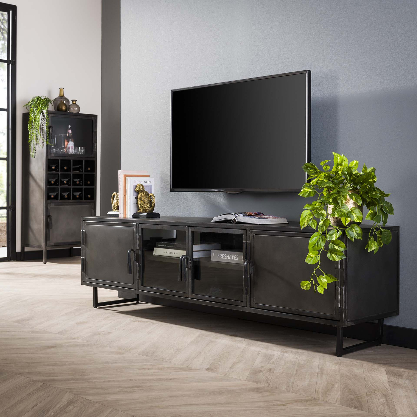 Gespecificeerd Ampère informeel TV-meubel 180cm Rift Metal | Giga Meubel - Giga Meubel