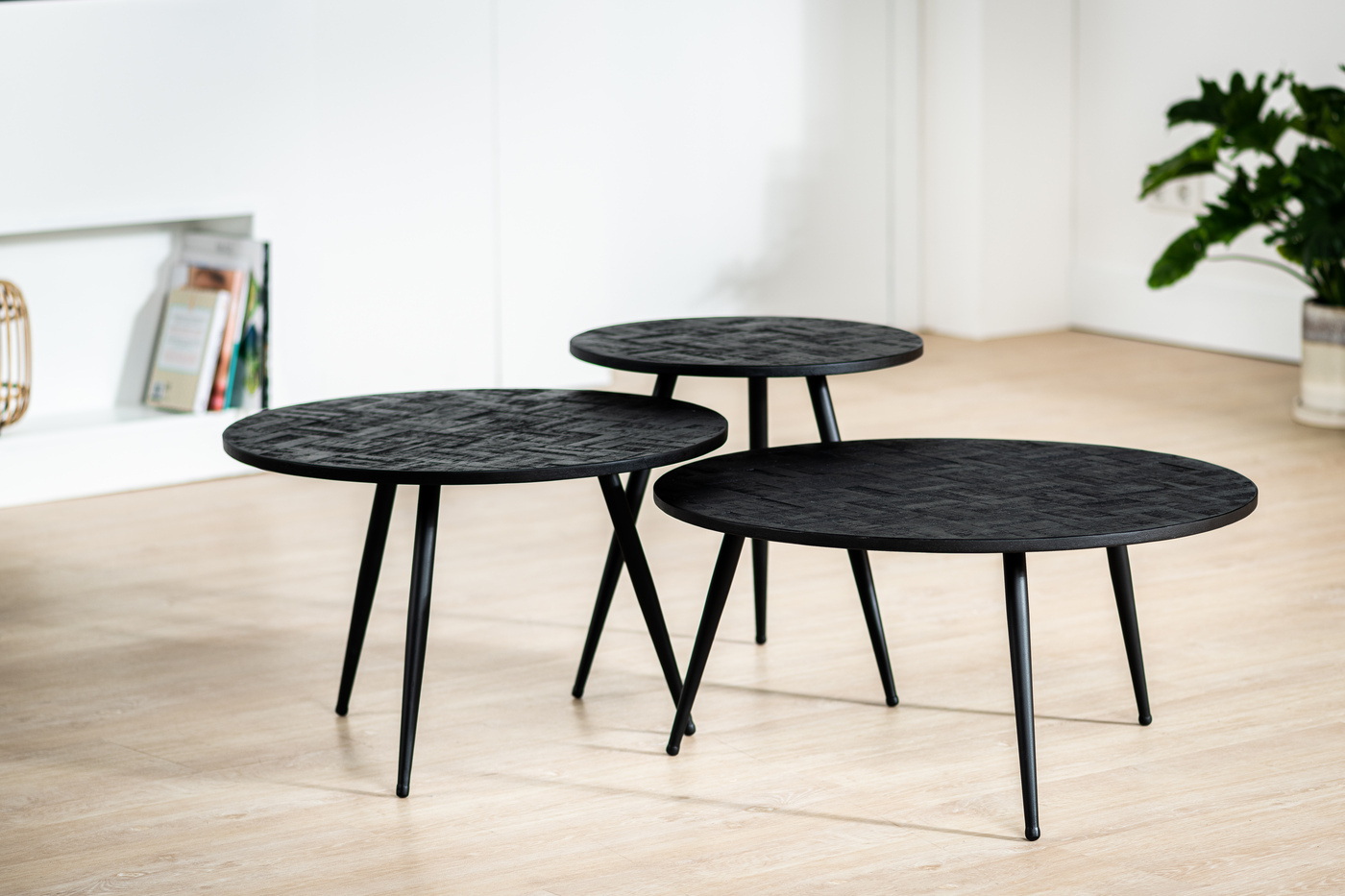 dutje bed niezen Salontafel Rond Zwart Ø70cm Set van 3 kopen? ⏩ Giga Meubel! - Giga Meubel