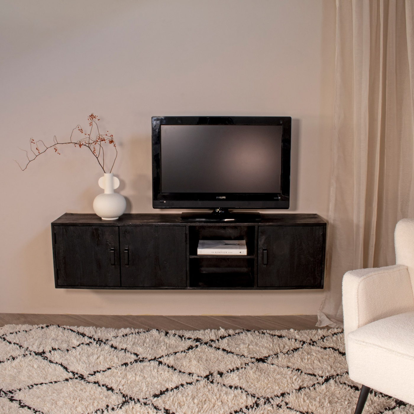 Raar Kom langs om het te weten Vernederen Zwevend Tv-meubel Zen Zwart Brushed 160cm kopen? ⏩ Giga Meubel! - Giga  Meubel
